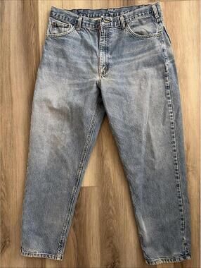 Carhartt Dungaree Fit Carpenter Jeans Mens Size 38x30 Blue Work Pants Vintage